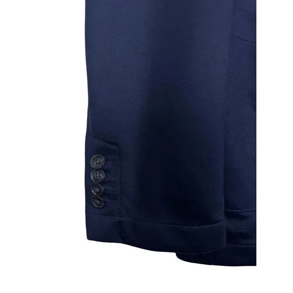 Perry Ellis Sport Jacket Blazer L Blue Notch Lapel Pocket Single Breasted Cotton - Picture 5 of 9